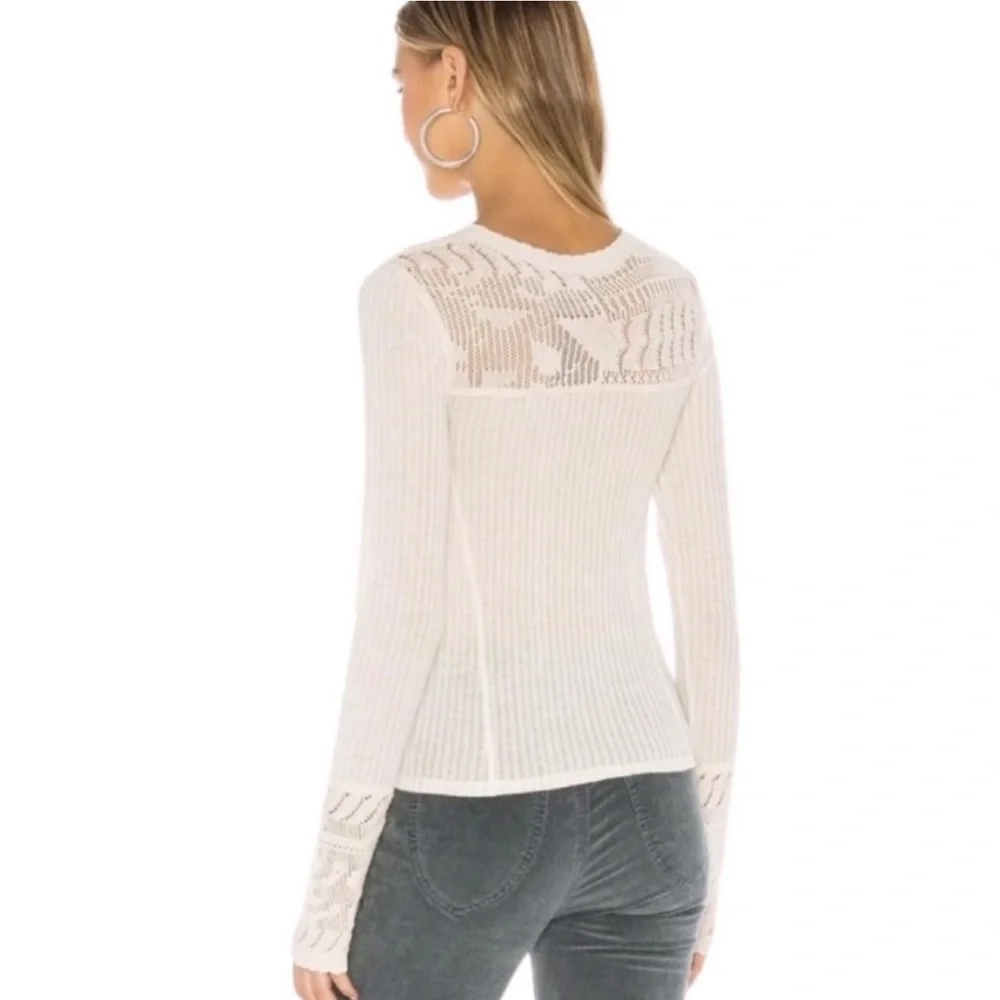 Free People Colette Long Sleeve Top | Medium | Sand | NWT